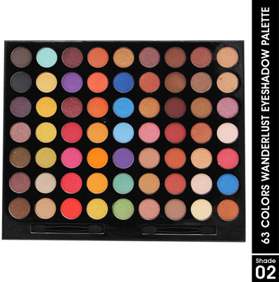 L'YON BEAUTY Wanderlust 63 Color Eyeshadpw Palette Shade 02 63 g(Multicolor)