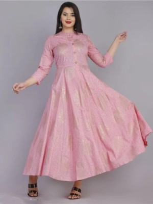 The Fam Studio Anarkali Gown(Pink)