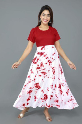 City Craft Flared/A-line Gown(Red)