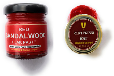 Badalteyalfaaz Red Sandalwood Paste & Red Chandan Tika Made with Real and Rare Red Sandal