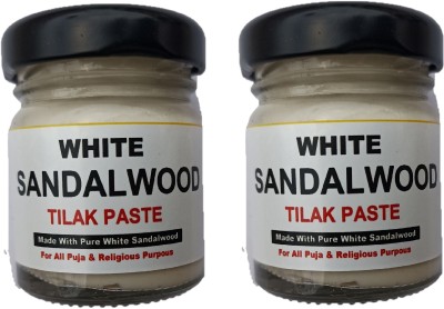 Badalteyalfaaz Pack of 2 White Sandalwood Paste Tilak Made with Pure and Rare White Sandalwood