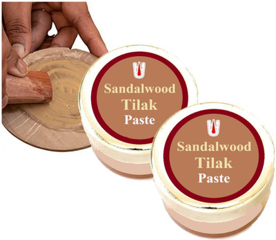 Badalteyalfaaz Pack of Two Pure and Real Sandalwood Chandan Paste Tilak Made by Tilak Chakta