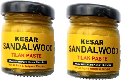 Ame Collection Pack Of 2 Kesar Sandalwood Tilak Paste Made with Pure Kesar and Chandan