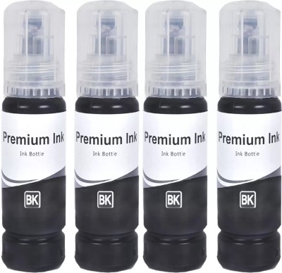ZOKIO INK Black Pack Of 4 For 001/ 003 for Epson L3110,L3150,L5190,L1110,L4160,L616 Black Ink Bottle