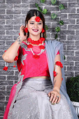 BALIKA VADHU Fabric Red Jewellery Set(Pack of 1)