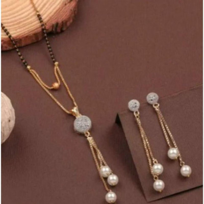 G Creation Alloy Gold-plated Gold, Black, Silver Jewellery Set(Pack of 1)