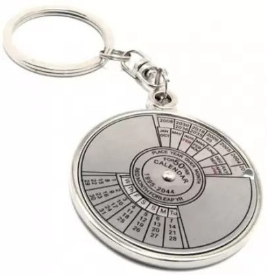 Tagnation 50 Years Calendar Silver Metal Key Ring / Key Chain Key Chain