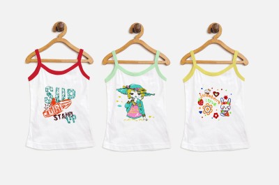 Yuneek Camisole For Baby Girls(White, Pack of 3)