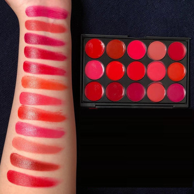 Herrlich 15 Colors Matte Lipstick Palette Waterproof Nutritious Lips(MULTICOLOR, 30 g)