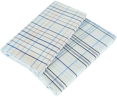 VASTRAM Checkered White Lungi