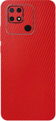 BUGGU REDMI 10C Mobile Skin(Red Carbon Fiber Skin With High Matte Finish.)