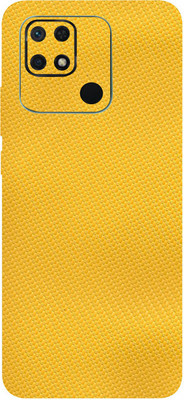 BUGGU REDMI 10C Mobile Skin(Yellow Carbon Fiber Skin With High Matte Finish.)