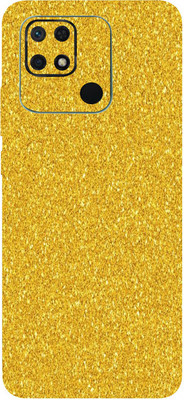 BUGGU REDMI 10C Mobile Skin(Golden Glitter Skin With High Matte Finish.)