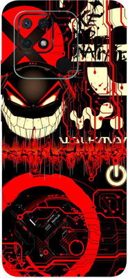 BUGGU REDMI 10C Mobile Skin(Red Graffiti Skin With High Matte Finish.)