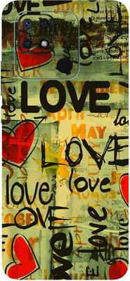 BUGGU REDMI 10C Mobile Skin(Love Text Skin With High Matte Finish.)