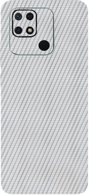 BUGGU REDMI 10C Mobile Skin(Silver Carbon Fiber Skin With High Matte Finish.)
