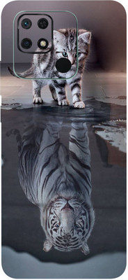 BUGGU REDMI 10C Mobile Skin(Lion Shadow Skin With High Matte Finish.)