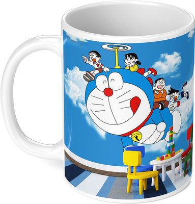 TrendoPrint (NM-72)_Doraemon And Nobita Cup Compatible With Printed Ceramic Coffee Mug(350 ml)