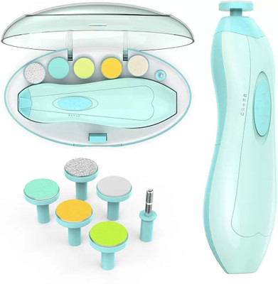ingostores New Born Baby Nail File Electric,Baby Nail Trimmer with 6 Grinding Heads Newborn