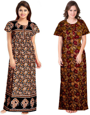 Sarthak Creation Women Nighty Set(Multicolor)