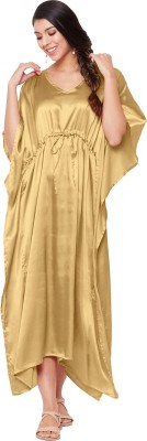 Gypsie Blu Women Nighty with Robe(Gold)