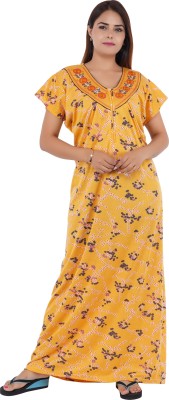 REN STAR Women Nighty(Yellow)