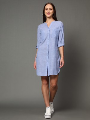 BSTORIES Women Nightshirts(Light Blue)