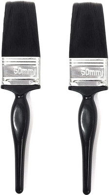 Caneuf Double Thickness Triple Boiled Pure Nylon Blend oil paint brush 02(Set of 2, Black)