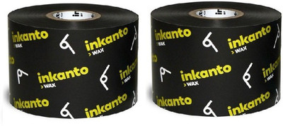 Inkanto Inkanto Thermal Transfer Wax Ribbon 55x300m,used for chromo/paper labels Thermal Transfer Paper Label(Black)