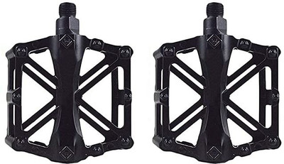 Hitman Bicycle Aluminum Alloy MTB Cycle Road Bicycle Flat Pedal Pedal(Black)