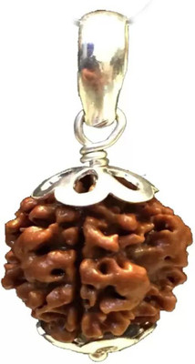 Chopra Gems 3Mukhi /Three Faced Rudraksh Original & Certified Rudraksha for Men and Women Wood Pendant