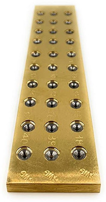 HOUF Brass Wire Drawplate Carbide Insert 30 Holes Round0.12mm-2.90mm(11-40SWG)Die Set Punch Plier(Length : 5 inch)