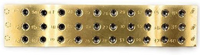 Erasio Brass Wire Drawplate Carbide Insert 30 Holes Round0.12mm-2.90mm(11-40SWG)Die Set Punch Plier(Length : 5 inch)