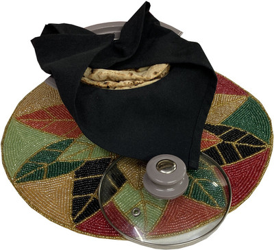 Foverós Solid Roti Square Flap Cover(Black, 3)
