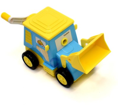 Kiditos 8630 JCB Truck Shaped Pencil Sharpener Machine with Removable Tray Sharpeners(Set of 1, Yellow)