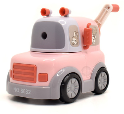 Kiditos 8652 Vintage Car Shaped Pencil Sharpener Machine with Removable Tray Sharpeners(Set of 1, Pink)