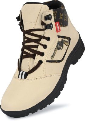 Zsyto Boots For Men(White, Black , 6)