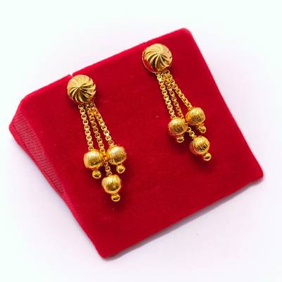 gold plated sui dhaga earring for women Alloy Jhumki Earring