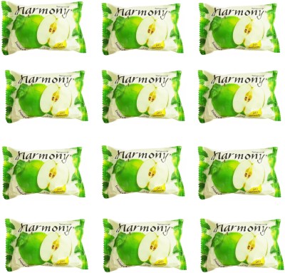 Harmony Green Apple Extract Fruity Soap pack of 12pcs(12 x 75 g)