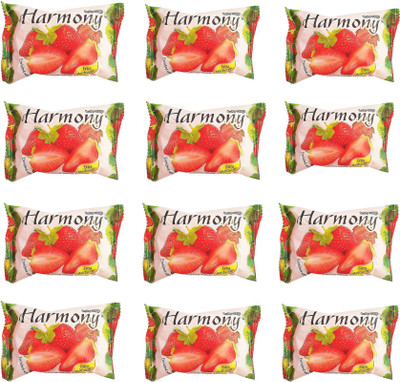 Harmony Strawberry soap pack of 12pcs 75g(12 x 75 g)