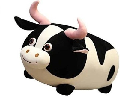 Tickles Cartoon Cow Plush Soft Stuffed Animal Toy Sleeping Pillow Cushion for Home Décor  - 30 cm(White and Black)