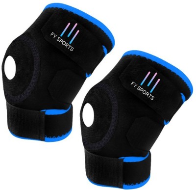 FY Sports Adjustable Knee Cap Support Brace Sports Gym Running Arthritis Joint Pain Relief Knee Support(Blue)