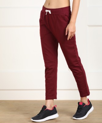 SHARKTRIBE Solid Women Maroon Track Pants