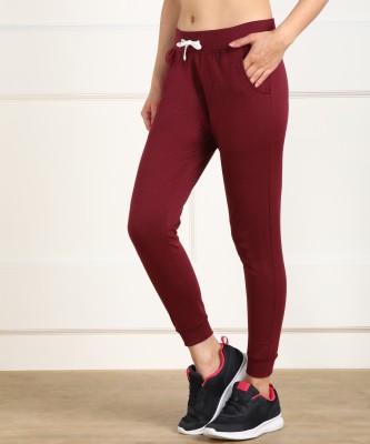 SHARKTRIBE Solid Women Maroon Track Pants