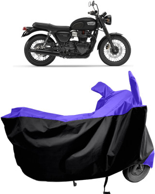 Amexride Two Wheeler Cover for Triumph(Bonneville T100, Black, Blue)