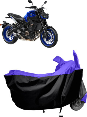 Amexride Two Wheeler Cover for Yamaha(MT-09, Black, Blue)