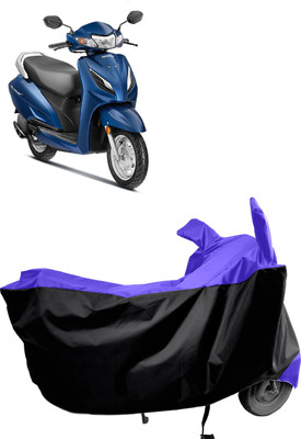 Amexride Two Wheeler Cover for Honda(Activa 6G, Black, Blue)