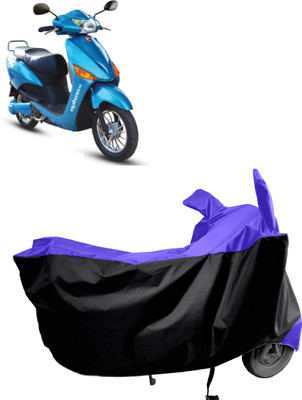 Amexride Two Wheeler Cover for Hero Electric(Electric Optima DX, Black, Blue)