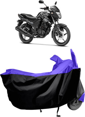 Amexride Two Wheeler Cover for Yamaha(SZ RR V2.0, Black, Blue)