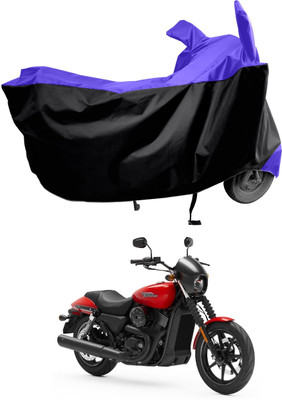 Amexride Two Wheeler Cover for Harley Davidson(Street 750, Blue, Black)